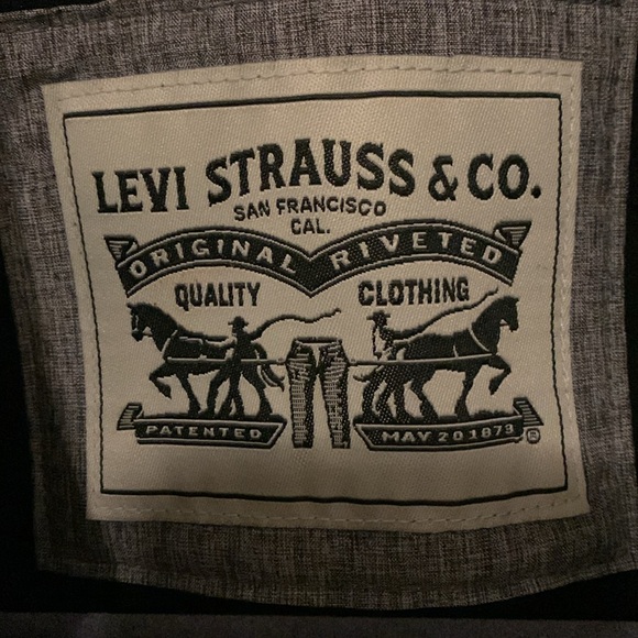 Levi’s Mens Zip-up Snap Jacket Gray Space Dye Lightly Lined size L - Picture 3 of 6